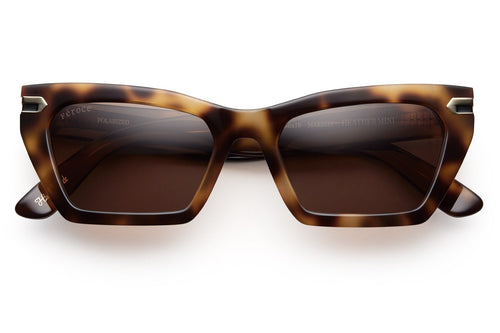 Marron acetate sunglasses with dark brown lenses and gold tone hardware