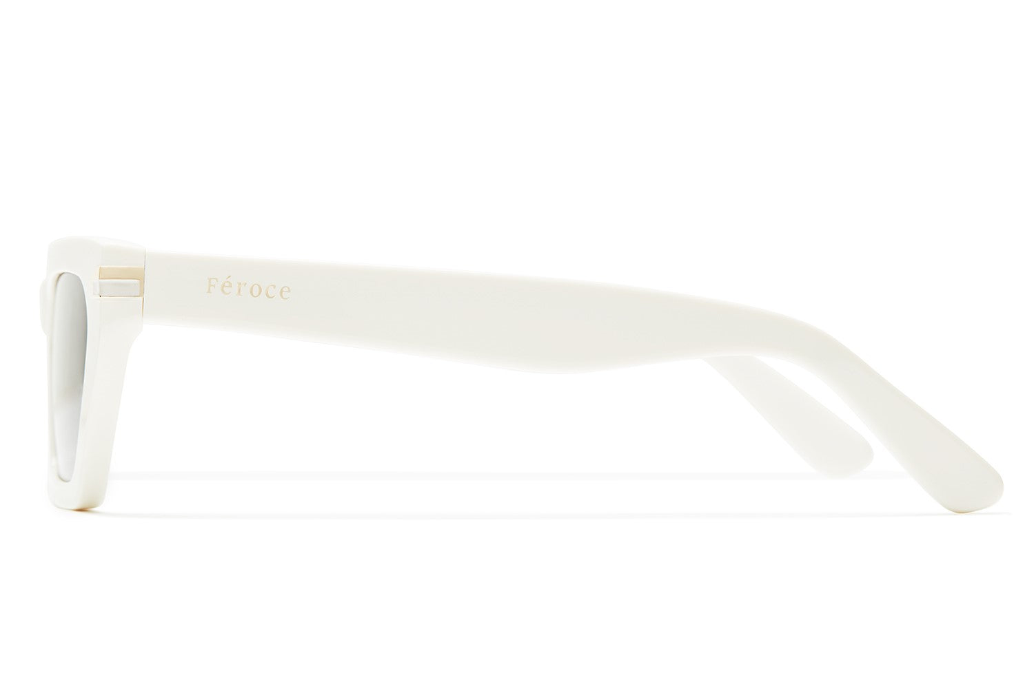 Creme acetate sunglasses with brown lenses and gold tone hardware
