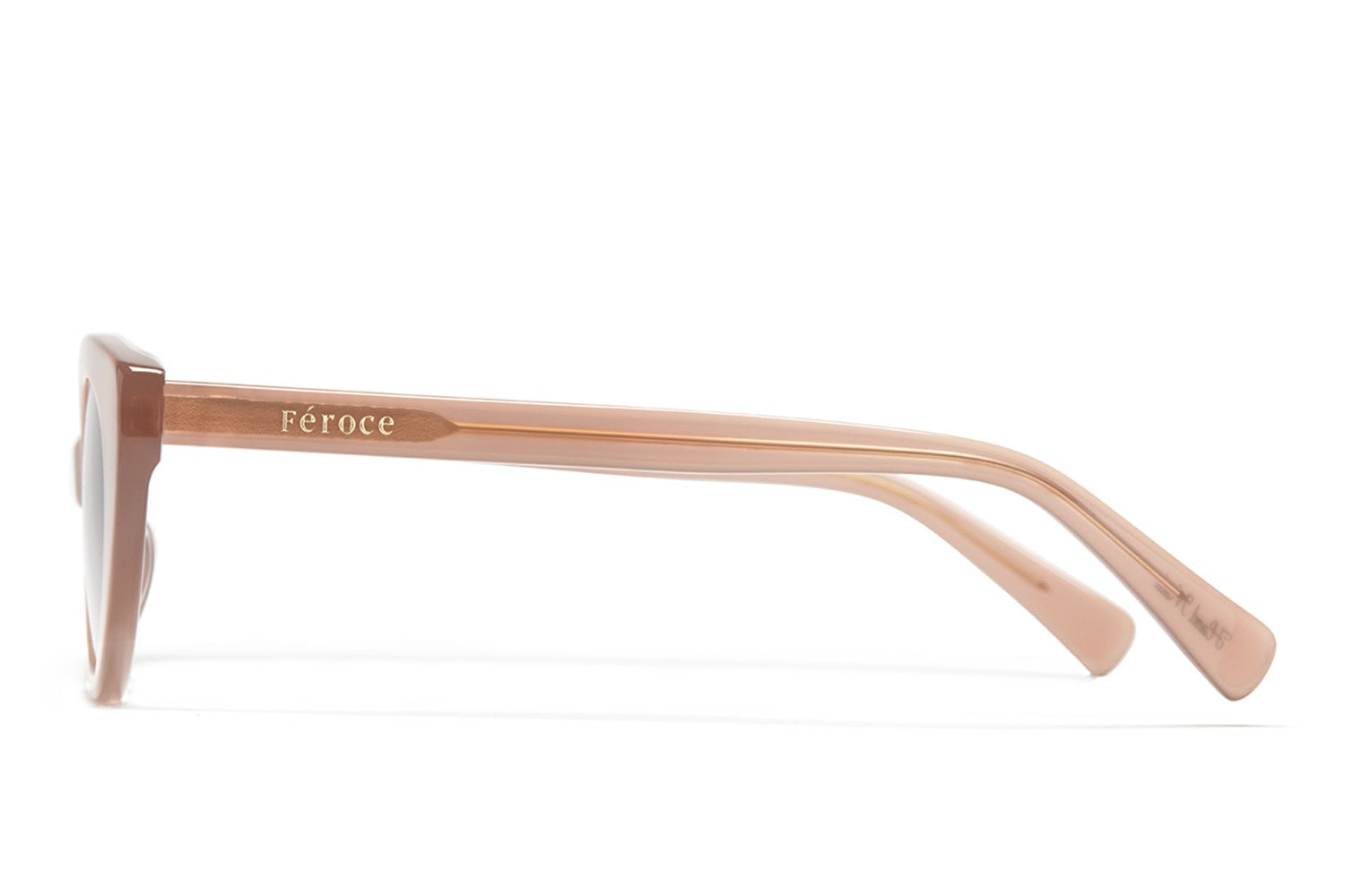 Latte acetate sunglasses with brown gradient lenses