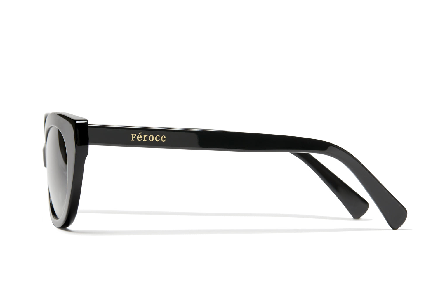 Blackout acetate sunglasses with dark grey gradient lenses
