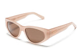 Natural beauty acetate sunglasses with dark brown lenses 