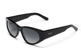 Blackout acetate sunglasses with dark grey lenses 