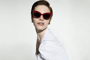 Rouge pigalle acetate sunglasses with dark pink lenses
