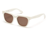 Creme acetate sunglasses with brown lenses