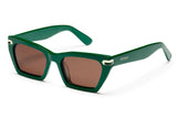 Cargo acetate sunglasses with dark gradient grey lenses and gold tone hardware