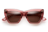 Vino acetate sunglasses with brown lenses and gold tone hardware