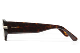 Classique acetate sunglasses with dark brown lenses and gold tone hardware