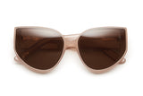 Natural beauty acetate sunglasses with dark brown lenses