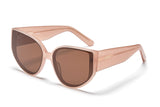 Natural beauty acetate sunglasses with dark brown lenses