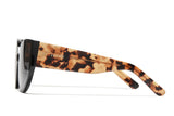 Panthera noir acetate sunglasses with dark grey lenses