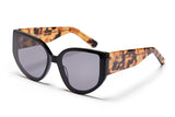 Panthera noir acetate sunglasses with dark grey lenses 