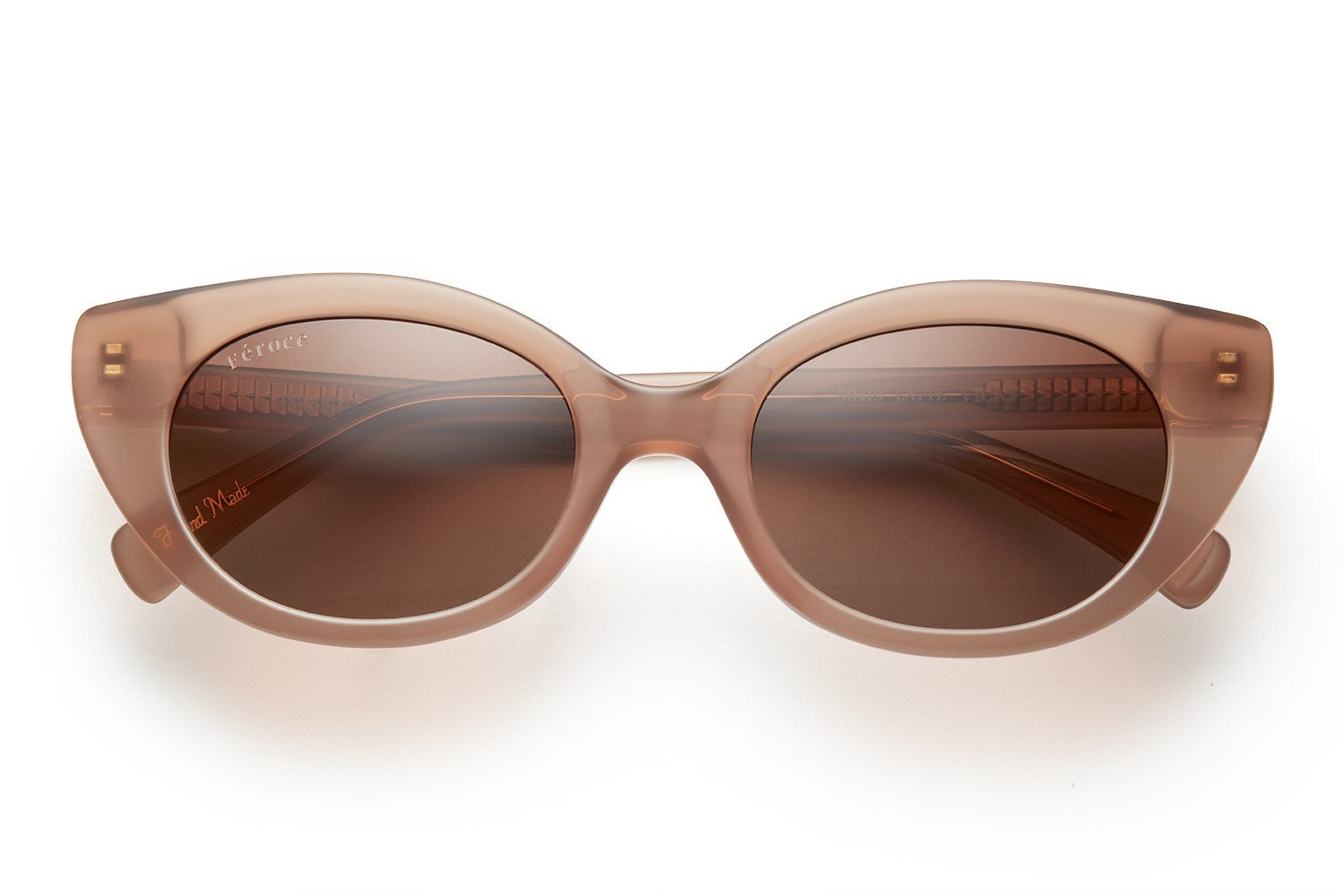 Latte acetate sunglasses with brown gradient lenses 