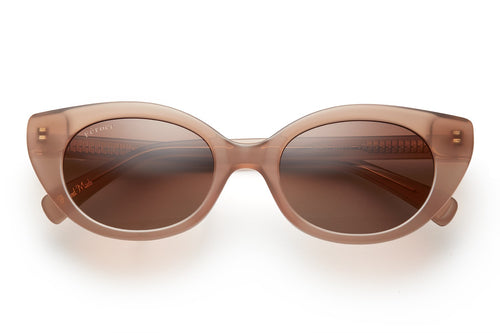 Latte acetate sunglasses with brown gradient lenses 