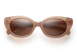 Latte acetate sunglasses with brown gradient lenses 