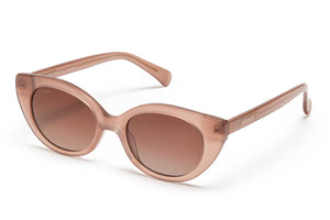 Latte acetate sunglasses with brown gradient lenses 