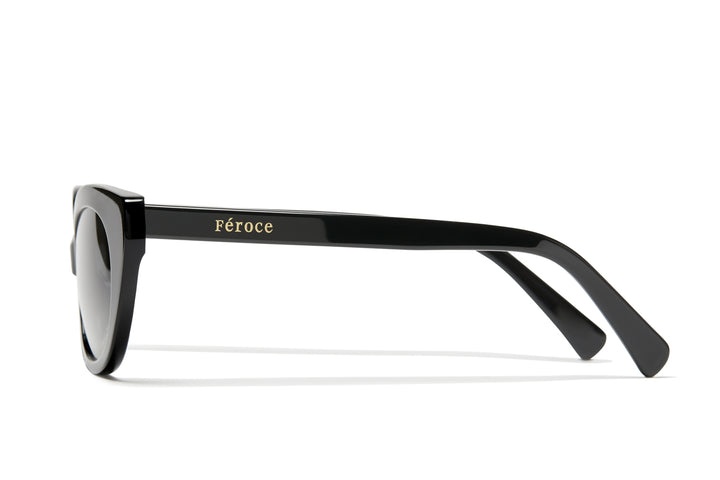 Blackout acetate sunglasses with dark grey gradient lenses 