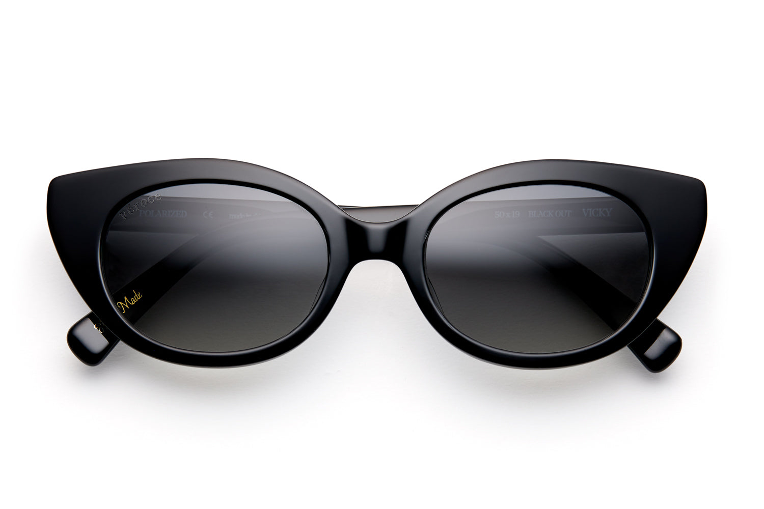 Blackout acetate sunglasses with dark grey gradient lenses 