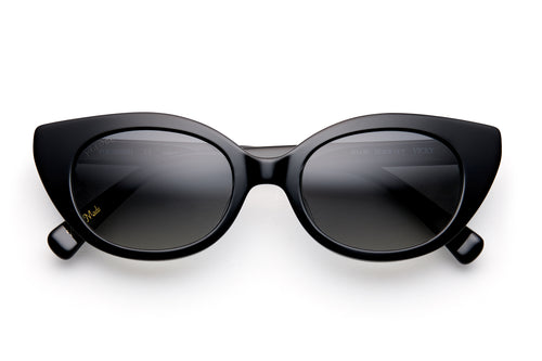 Blackout acetate sunglasses with dark grey gradient lenses 